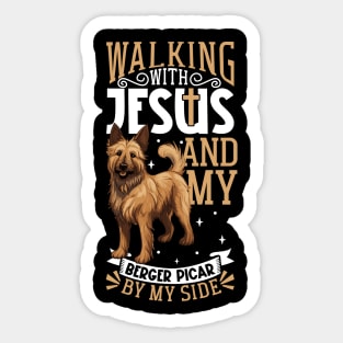 Jesus and dog - Berger Picar Sticker